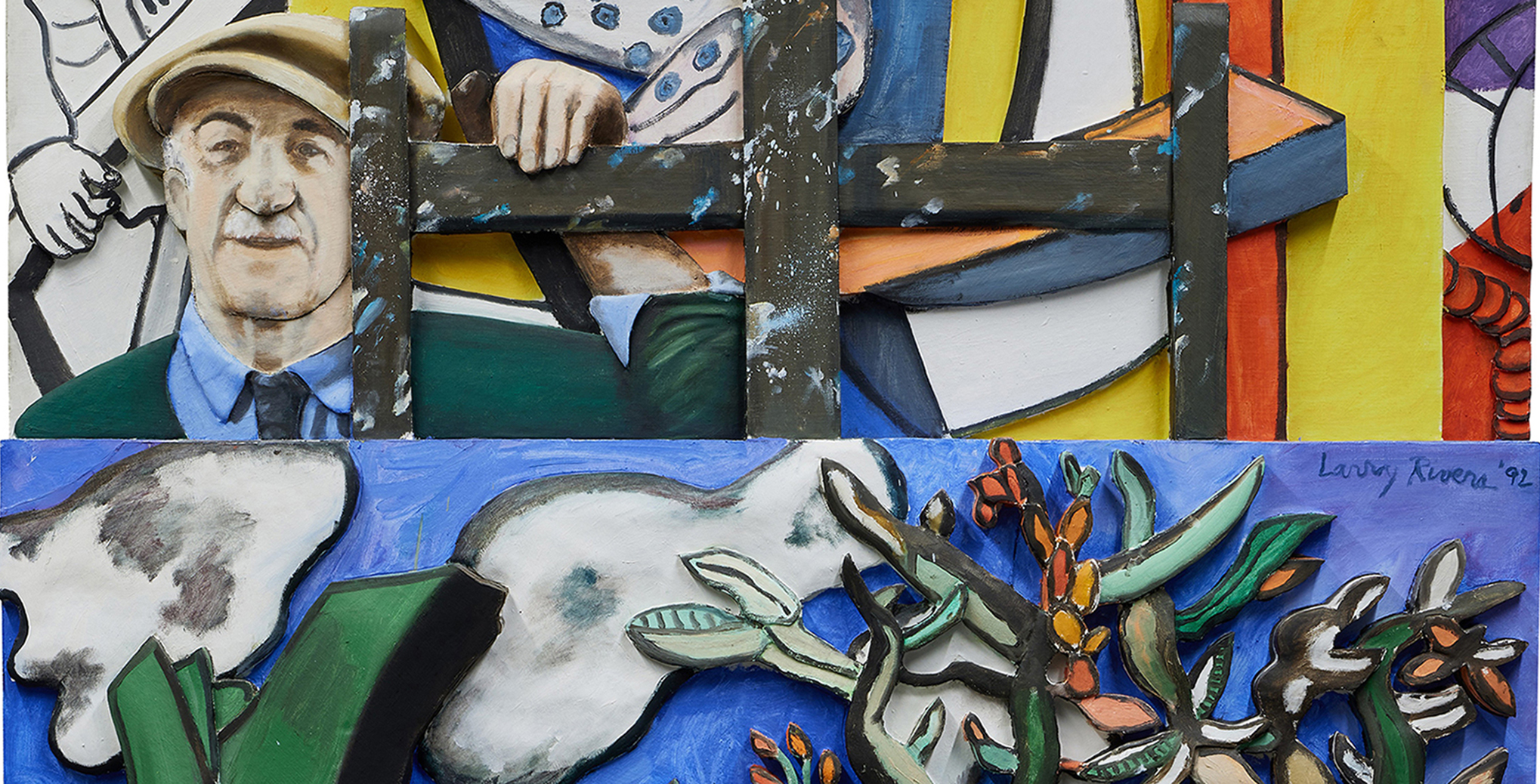 Art and Artist Leger Rose, Blue Shape [Arte y artista Leger Rose, forma azul]