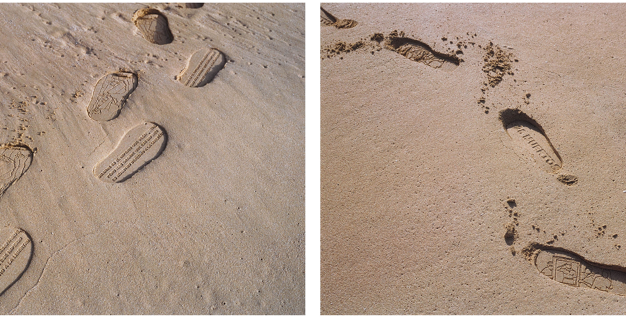 Land Mark (Foot Prints), X  y XII [marca en la tierra (pisadas)]